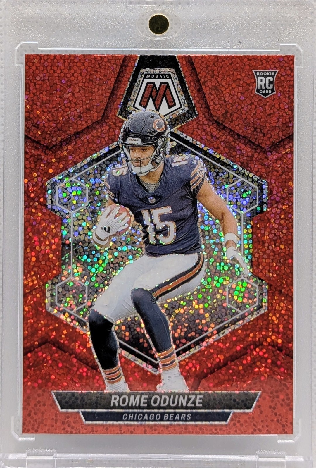 2024 Panini Mosaic - Rookies Rome Odunze #309 Red Sparkle Prizm (RC)