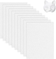 10 Sheets Waterproof PVC Eye Mesh for Fursuits and Cosplay Props, 11.8" x 7.87