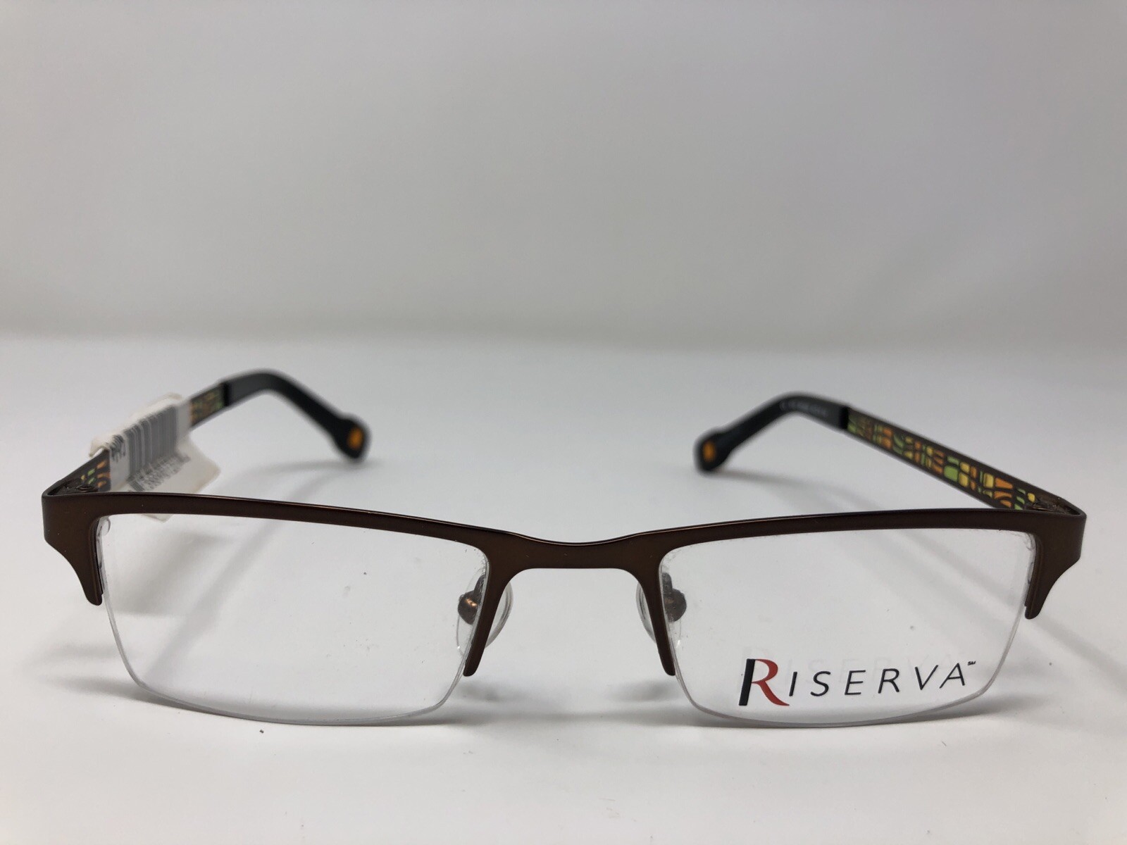 Riserva Eyeglasses Frame 9107 BRONZE 45-19-140 Tortoise/Black Half Rim ...