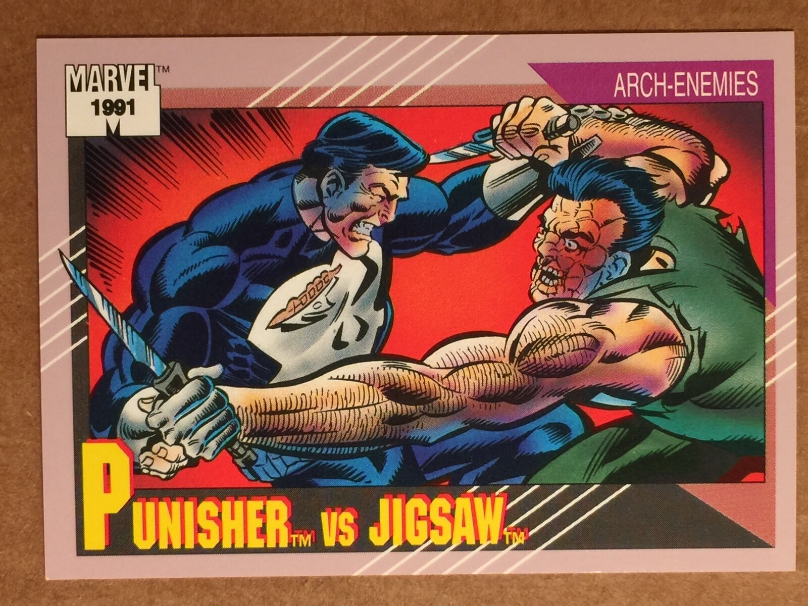 Punisher vs. Jigsaw #100 Marvel 1991 Universe trading card — raw and PSA graded price guide