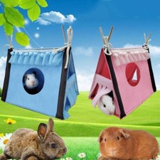 Foldable Rabbit Hidden Tent Blue Hamster Nest Corner Hideaway  Guinea Pig