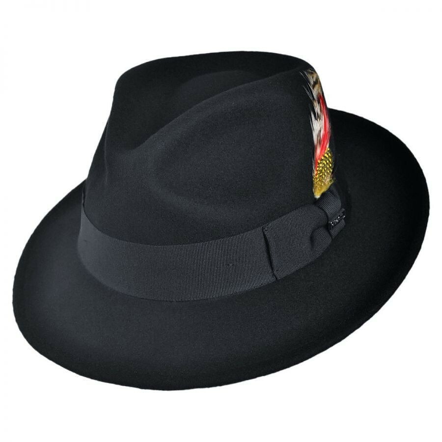 Jaxon Hats C-Crown Crushable Wool Felt Fedora Hat | eBay