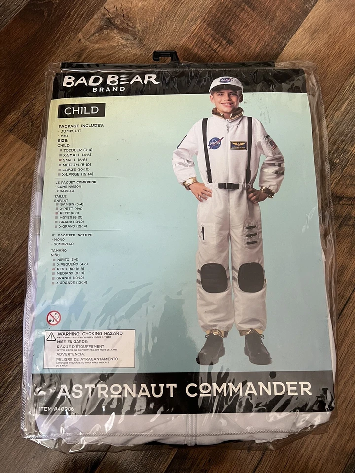 Disfraz de astronauta Bad Bear talla pequeña 6-8 disfraz infantil juego de simulación Foto 2 de 3