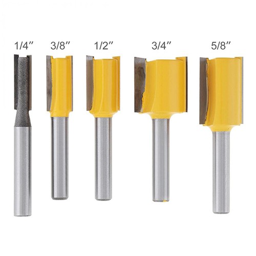 Frese Per Legno 1/4 Pollice - Set 4 Punte Per Scanalature E Lavorazioni