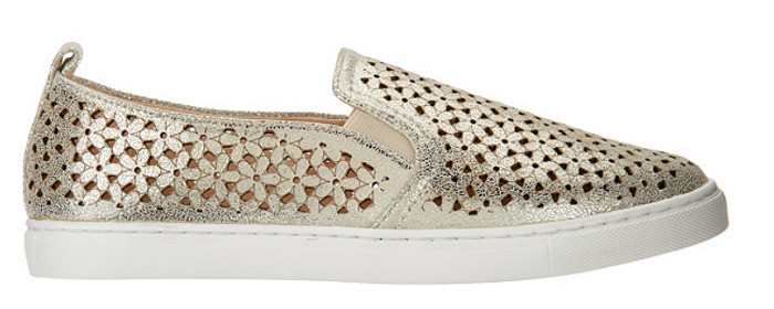 Исаак Мизрахи жив! Кожаные кроссовки SOHO с перфорацией, ЗОЛОТЫЕ, 10 м