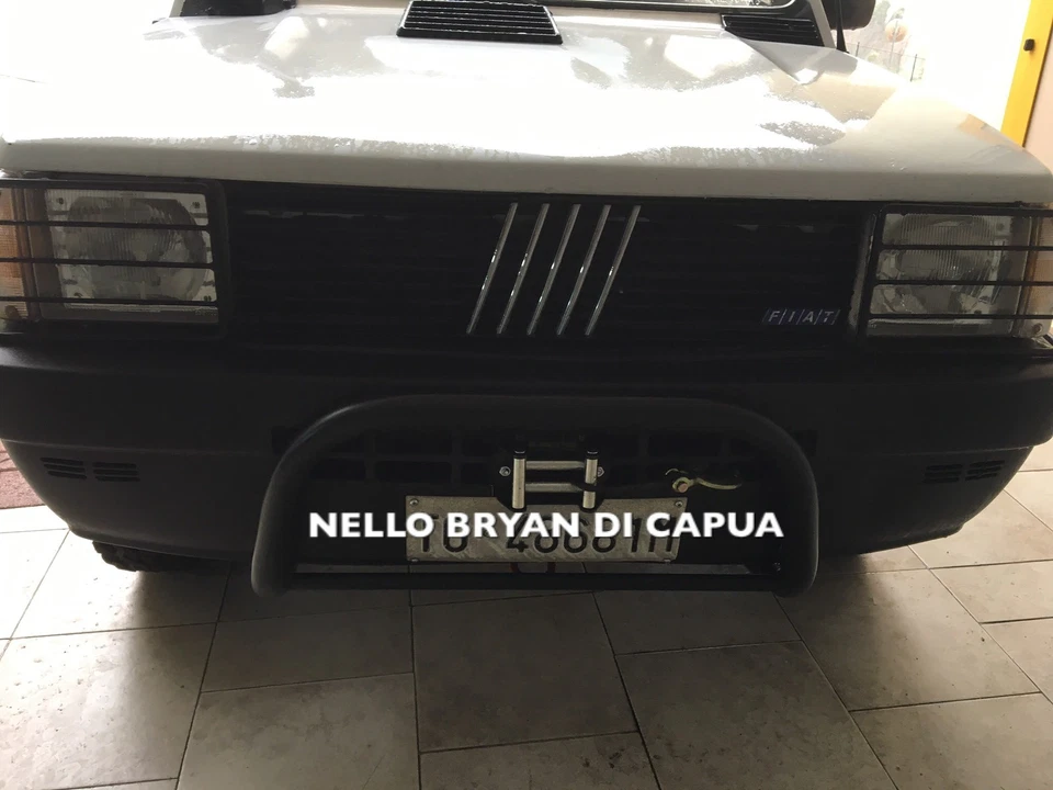 Bull bar Roll Bar Anteriore MINI Protezione Per Panda 4x4 Fino Al 2004 ! - Imagen 3 de 4