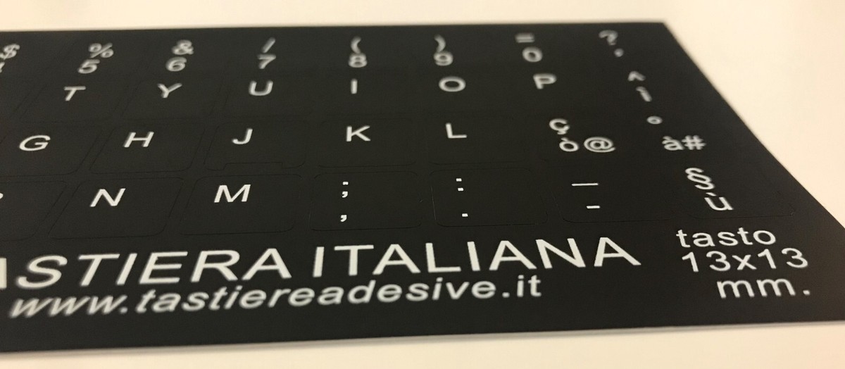 Tastiera Adesiva Completa Pc (1 Kit) (misura Tasto 13x13 Mm - Foto 12