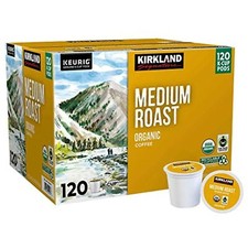Kirkland Signature Organic Medium Blend Roast, Recyclable K Cup Pods, 3 lb, 120