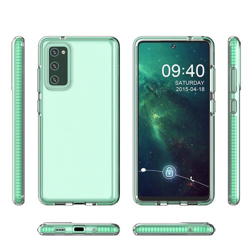 Custodia a molla trasparente per Samsung Galaxy A72 4G giallo - Foto 2 di 4