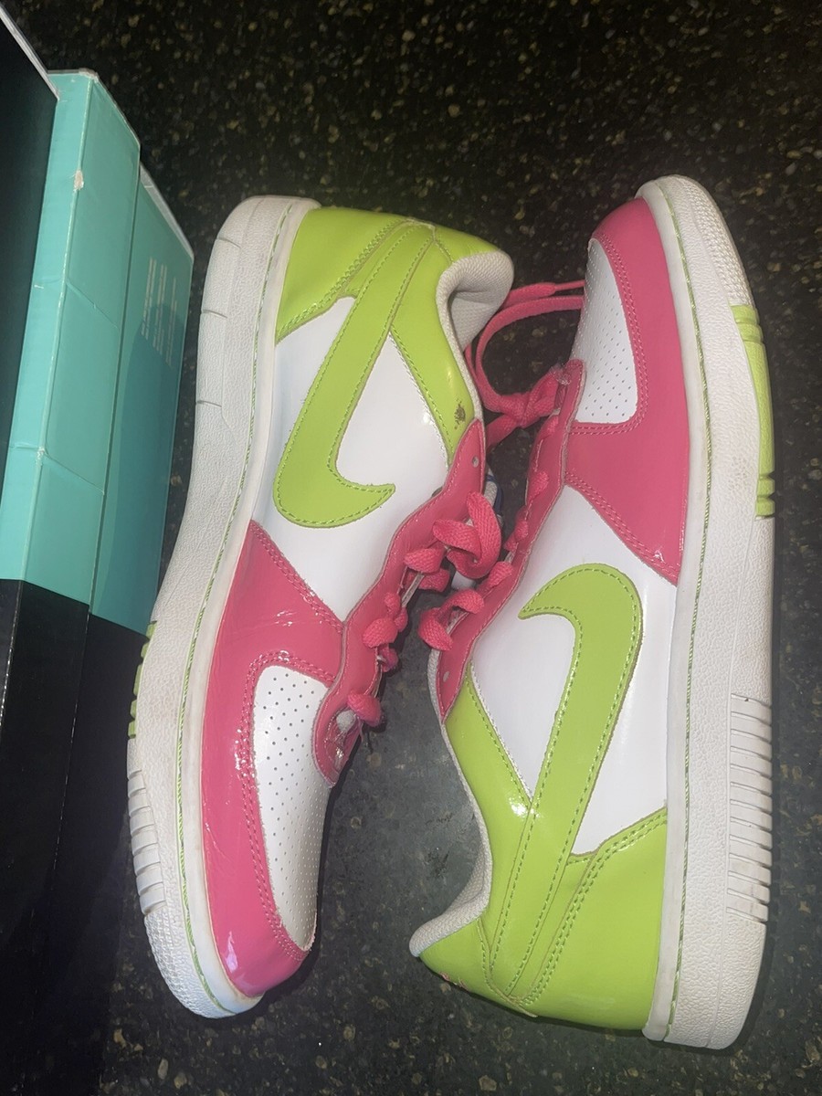 neon green and pink nikes