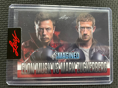 Elon Musk vs Mark Zuckerberg #/1131 Leaf Reimagined 2023 Dual Fight Card