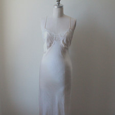 Vintage Saks 5th Avenue Carole Hochman Satin Lace Nightgown Slip Dress Size M