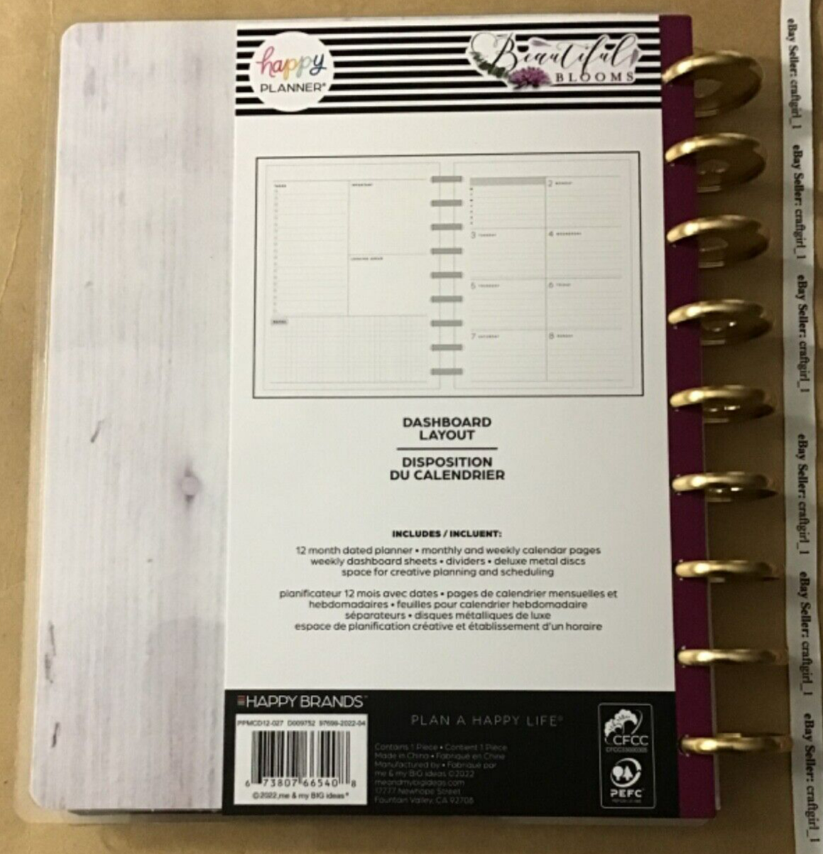 NEW! Happy Planner 2023 BEAUTIFUL BLOOMS Deluxe CLASSIC Dashboard Layout 12  Mos. 673807665408 | eBay