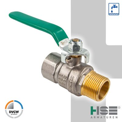 UNIWATER Trinkwasser Kugelhahn Typ 1495 mit Stahlhebel lang AG x IG