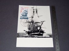 CARTE POSTALE 1er JOUR PHILATELIE 1975 BATEAU FREGATE LA MELPOMEDE VOILIER MER