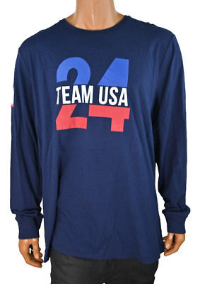Polo Ralph Lauren Mens T-Shirt New XXL Navy Blue  Team USA 24 Olympic Team