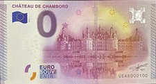 Ticket 0 Euro Chateau de Chambord No. 1 France 2015 Number 100