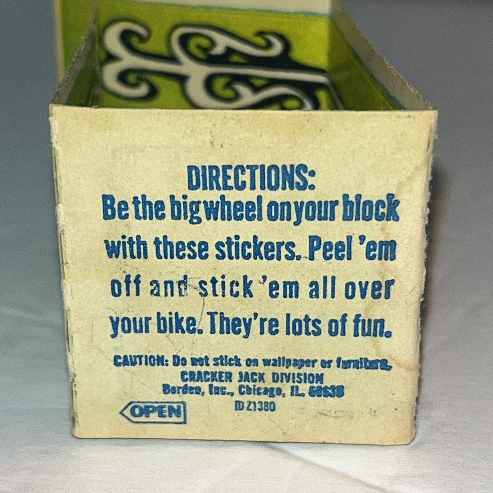 Cracker Jack Riddles CRACKER JACK CARD STICKER VINTAGE PRIZES LOT Bicycle Bike Joke Riddle ...