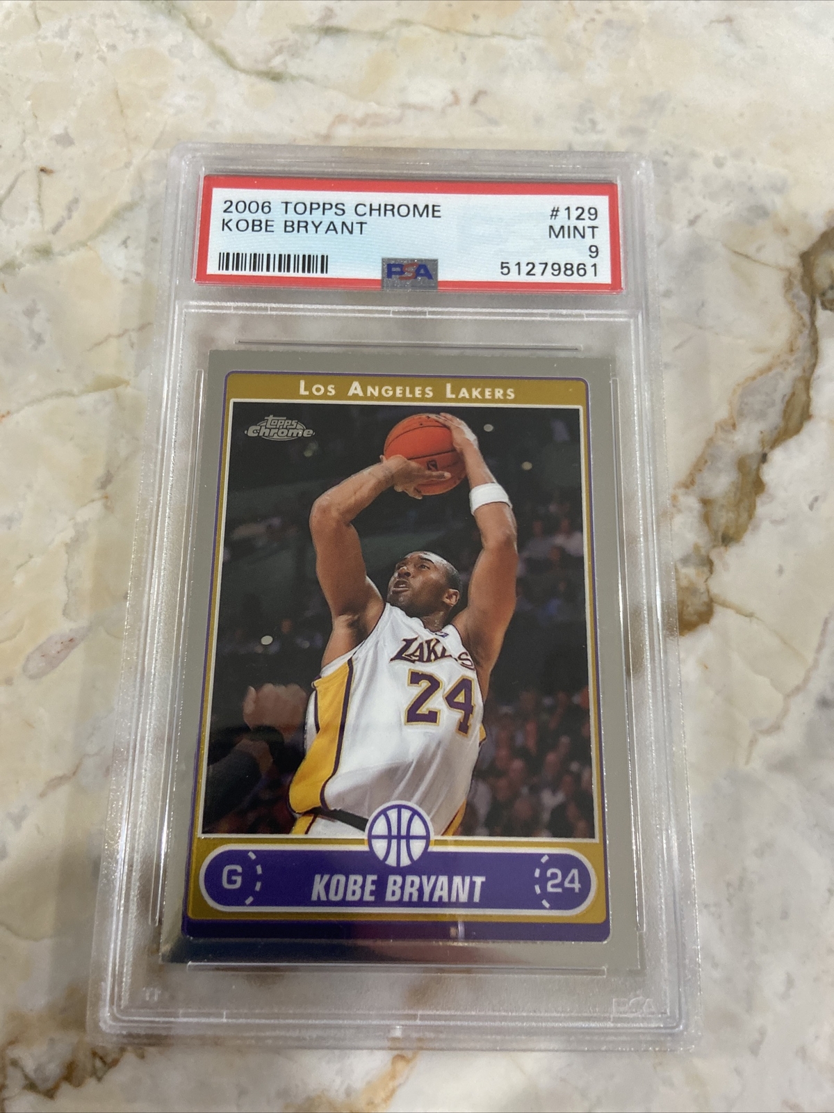 2006 Topps Chrome Kobe Bryant PSA 9 #129 Lakers