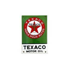 Plaque  émaillée bombée : TEXACO MOTOR