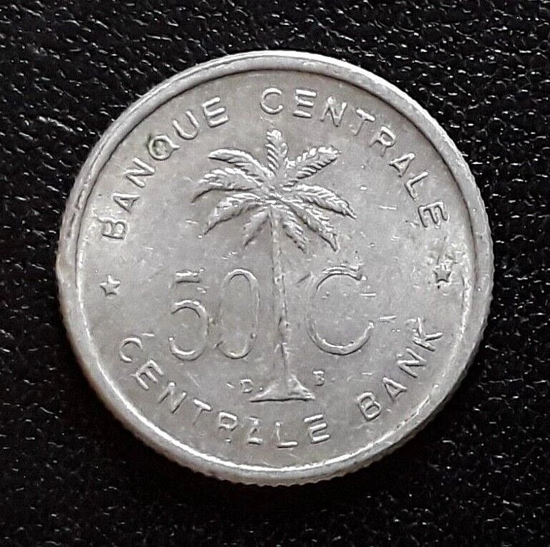 50 centimes Congo belge et Ruanda-Urundi 1955 en aluminium - Photo 1/2