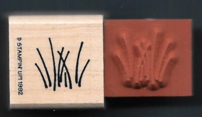 SPRING GRASS BEACH PLANT SEAGRASS Egg Hunt NEW Stampin' Up! wood RUBBER STAMP