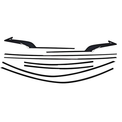 8X Gloss Black Window Strip Moulding Seal Belt Trim For Infiniti Q60 2017-2022 - Picture 2 of 5