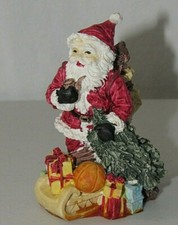 SANTA CLAUS PRESENTS  SLEIGH CHRISTMAS RESIN FIGURINE 3.25"H