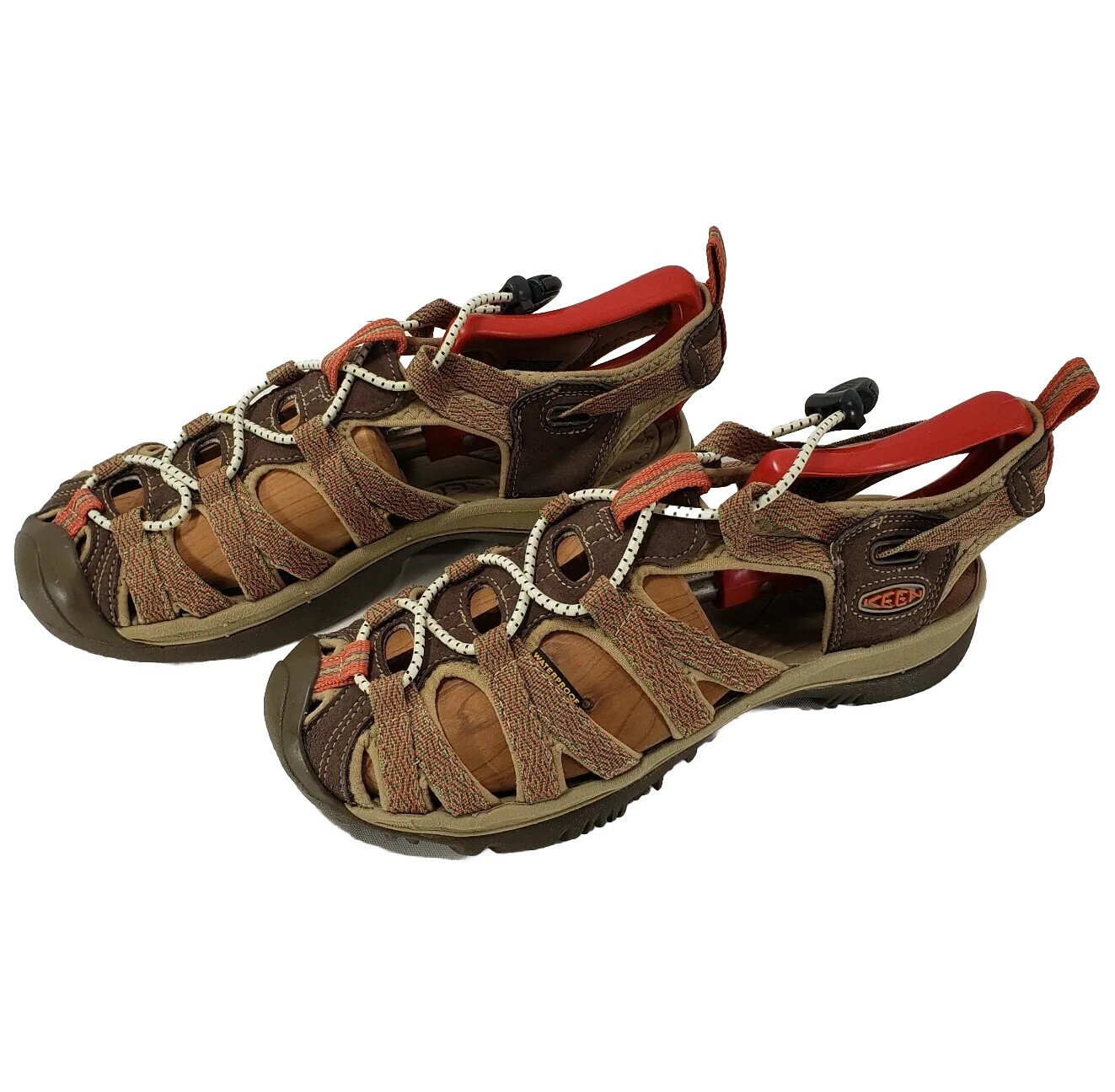 SANDALI DA DONNA KEEN WHISPER MENSA LANGOUSTINO TAGLIA 6 marroni marrone marrone chiaro escursionismo