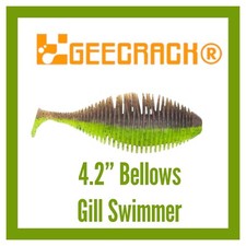 4.2" Geecrack Bellows Gill Swimmer - Choose Color