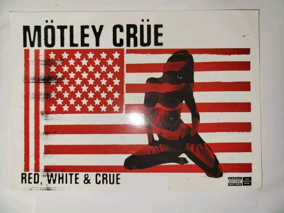 5x7 Promo Sticker Plus Red, White & Crüe Mötley Crüe CD, 2005, 2 Discs Set Foto 4 de 4