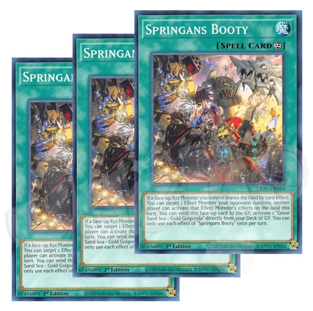 free booty pic yugioh card Yugioh - Springans Booty x 3 - 1st Edition NM