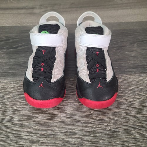 Nike Air Jordan 6 Rings Bred Size 9C 323420-008 White/Red/Black Kids Mid Tops - Picture 4 of 10
