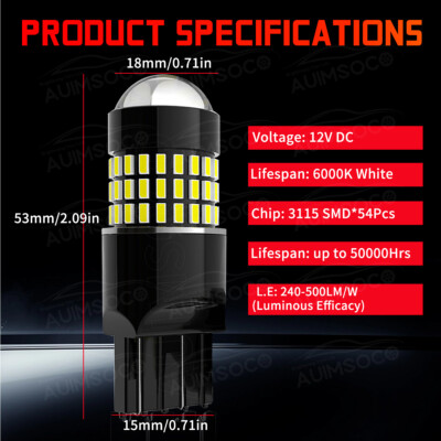 For Toyota C-HR 2018-2020 6000K 7443/7440 LED Turn Signal Parking