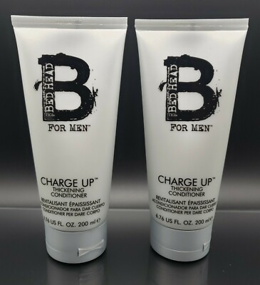 2 TIGI Bed Head For Men Charge Up Thickening Conditioner 6.76 fl oz each