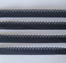 5m de 10mm Negro Decoración Elástico Vieira Borde Picot Lencería Ropa Interior Bordes Encaje