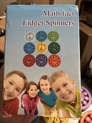 Math Fact Fidget Spinners Multiplication & Division Spinner for Kids