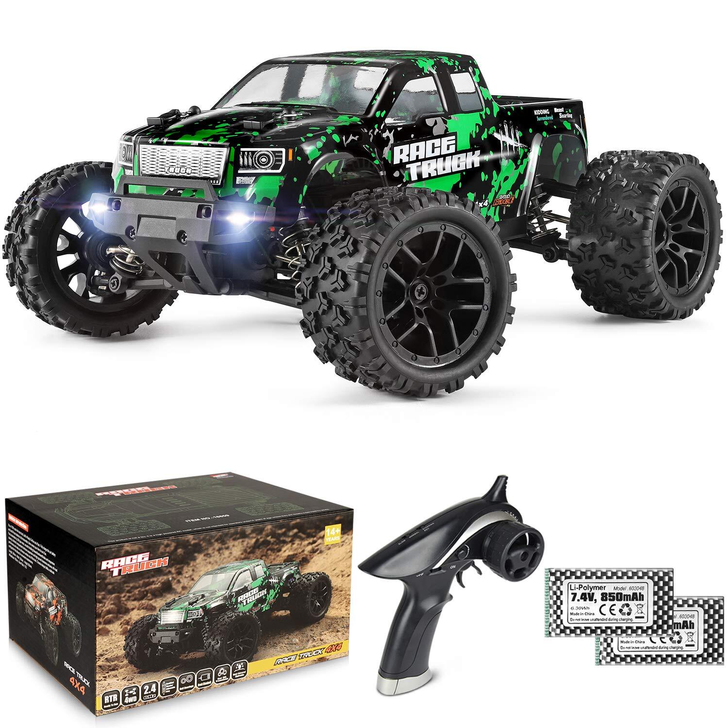 1:18 Scale All Terrain RC Car 18859, 36 KPH High Speed 4WD Electric Vehicle w...