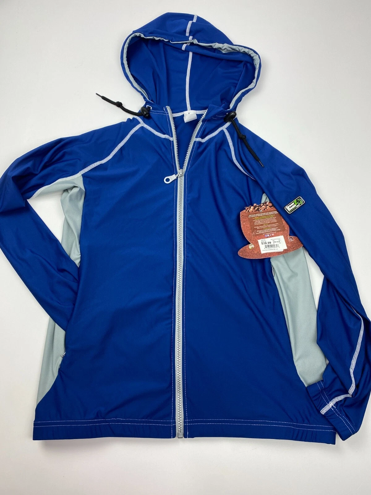Green Beanz NWT Adult Parka Hood Men's Activewear Sun Protection Jacket Size S