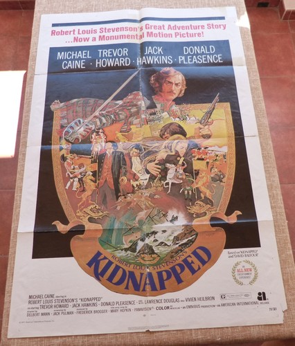 Kidnapped Movie Poster, Original, Folded, One Sheet, year 1971, Litho in U.S.A.