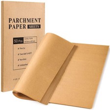 Unbleached Precut Parchment Baking Paper Sheets for Baking Grilling Air Fryer