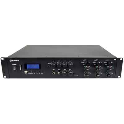 Adastra A6 3-Zonen 6x200W Stereo Mixer Verstärker Bluetooth, UKW, Mediaplayer