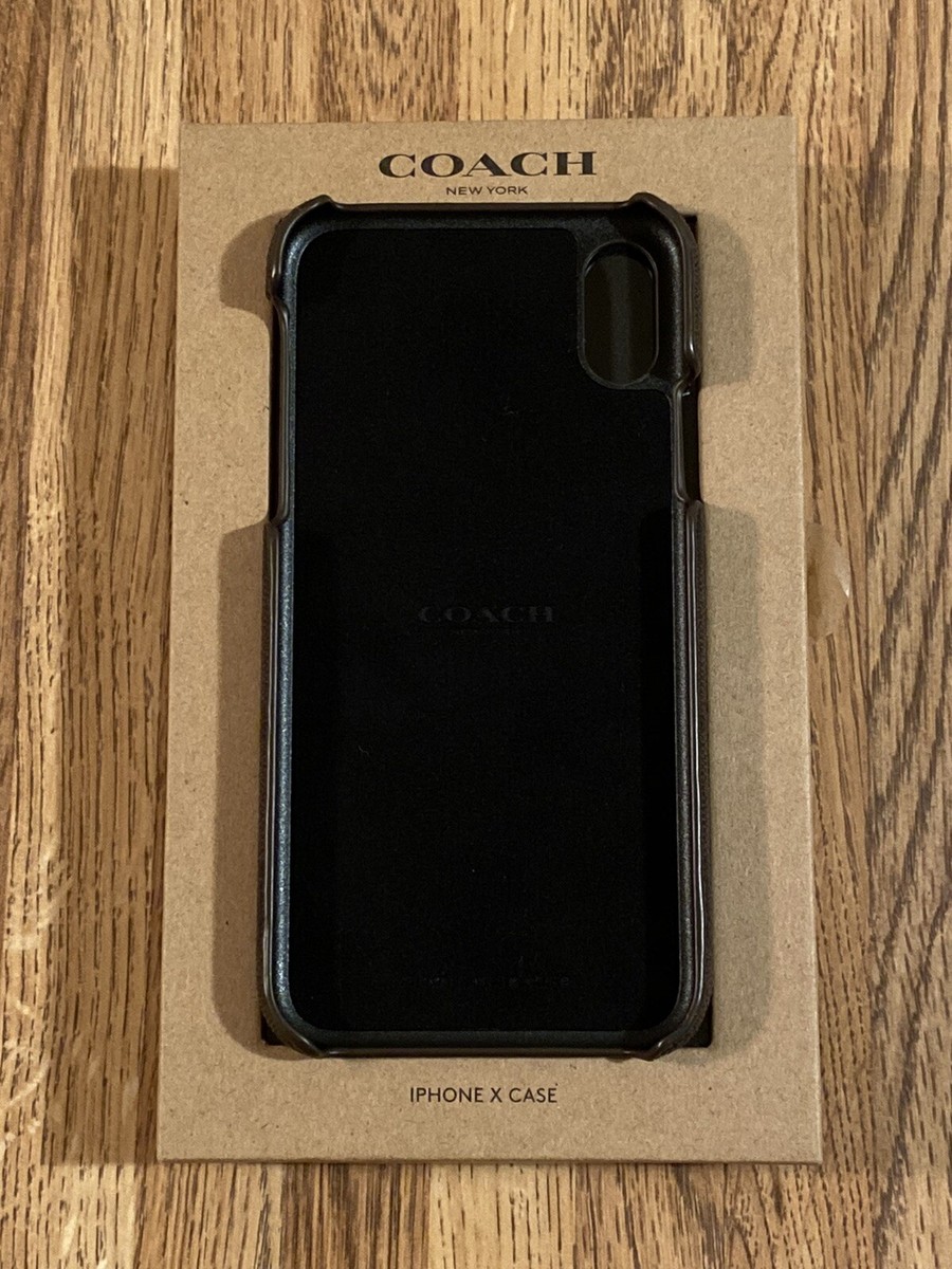 Coach Signature Coated Canvas Phone Case for iPhone Xs