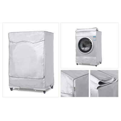 #ad Silver Washing Machine Cover Waterproof Washer Cover For Front Load Washer Dryer $21.33