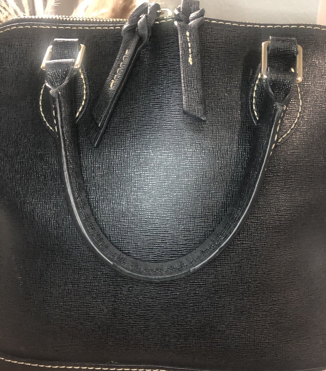 Dooney & Bourke Borsa Zip Zip Satchel In Pelle Grainata - Large, Con Tracolla Regolabile, Nero