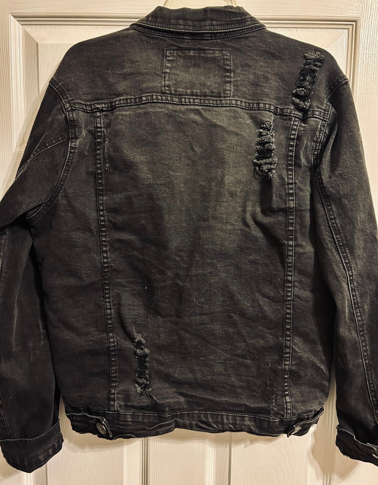 Sicosis Denim Jean Jacket / Distressed / BLACK / Large Unisex