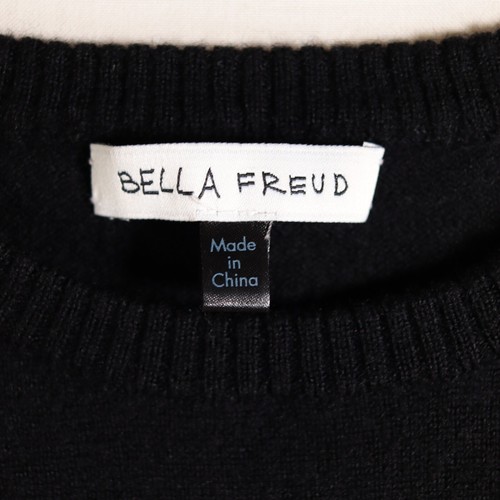 Jersey Bella Freud Mujer Mediano Negro Dear Baby Tejido 100% Lana Love For You - Imagen 7 de 9