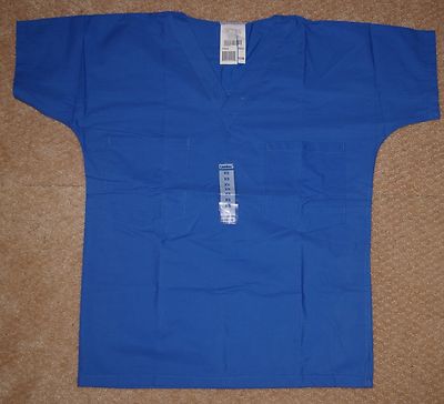 Landau Unisex Reversible Scrub Top V neck Top Pocket Royal Style