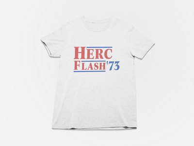 Kool Herc and Grandmaster Flash in 73 Shirt , Fathers of Hip Hop, 50th Hip Hop