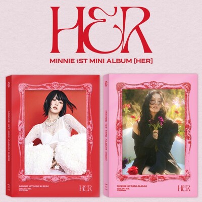 MINNIE [HER] 1st Mini Album 2 Ver SET/2CD+2 Photo Book+8 Card+2
